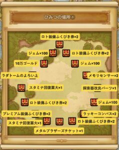 秘密の場所1宝箱の中身